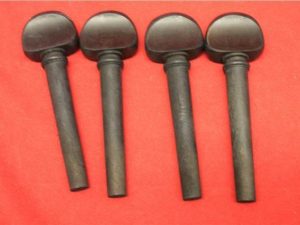 Cello Peg, Black and Wood Ebonized Head 36mm in Bundles of 4