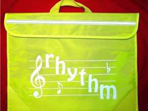 Music Bag by MacPac – Lime with Rhythm motif