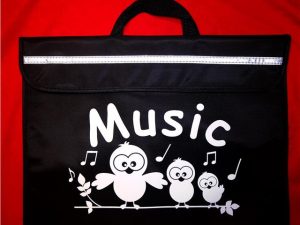 Music Bag by MacPac – Black with Music Owl Motif