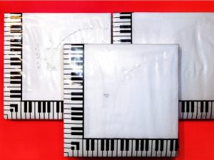 Music Themed Napkins – Keyboard – 3 Pack