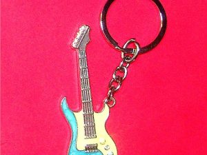 Electric Guitar Key Ring – Azure