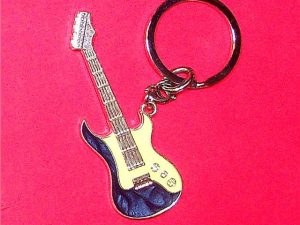 Electric Guitar Key Ring – Dark Blue